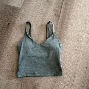 lululemon athletica Sage Green tank top style bea top with pads
